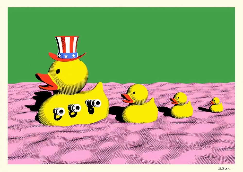 Zalkian, ‘Duck!’, 2025, Print, null, null, Numbered