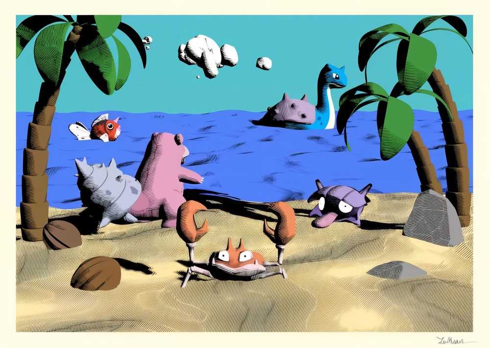 Zalkian, ‘Sandy beach’, 2025, Print, 210 GSM Paper, null, Numbered