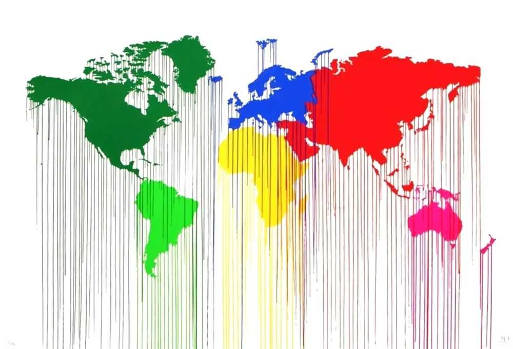 Zevs, ‘Liquidated Atlas World Wide’, 29-08-2013, Print, Six-colour screen print on 310gsm paper, Lazarides Editions, Numbered