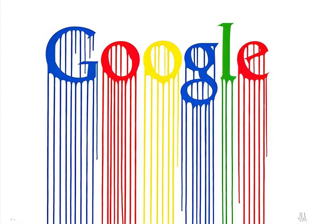 Zevs, ‘Liquidated Google’, 28-02-2013, Print, Five-colour screen print on Arches 88 300gsm paper, Lazarides Editions, Numbered