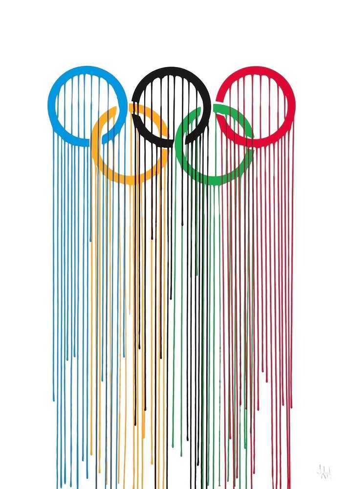 Zevs, ‘Liquidated Olympic Rings’, 26-07-2012, Print, Five-colour screen print on Arches 88 300gsm Paper, Lazarides Editions, Numbered