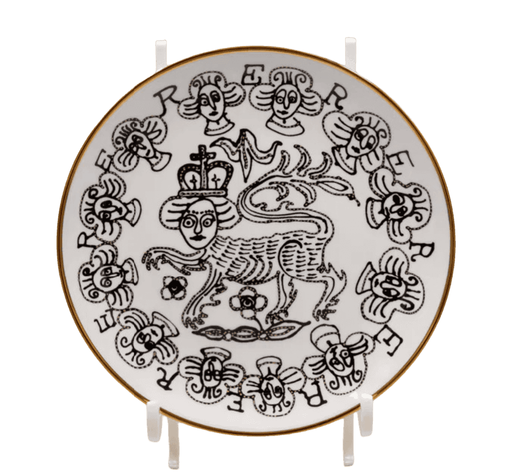 Grayson Perry, ‘Lion Queen Plate’, 2022, Collectible, Bone china, gold lustre, null, 