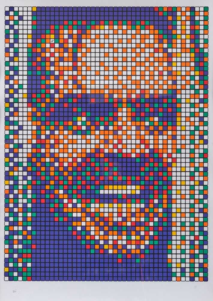 Invader, ‘Rubik Kubrick II (Unsigned)’, 2007, Print, 7 colours screenprint on paper, Pictures on Walls, Numbered, Dated
