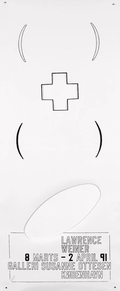 Lawrence Weiner, ‘( ) + ( )’, 1991, Print, Silkscreen print, Galleri Susanne Ottesen, Numbered