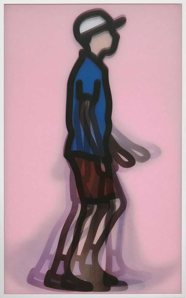 Julian Opie, ‘Keyush’, 2025, Sculpture, Lenticular acrylic panel in a brushed aluminium frame, null, Numbered, Dated, Framed