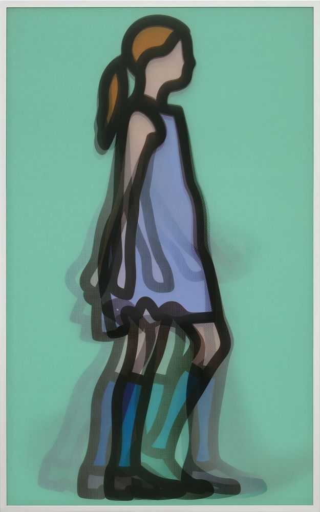 Julian Opie, ‘Esther’, 2025, Print, Lenticular acrylic panel in a brushed aluminium frame, null, Numbered, Framed