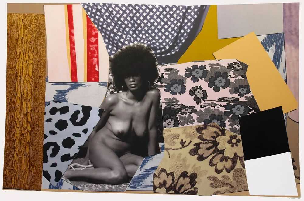 Mickalene Thomas, ‘Left Behind #2 Again’, 2014, Print, Relief, intaglio, lithograph, digital collage and enamel paint, null, 