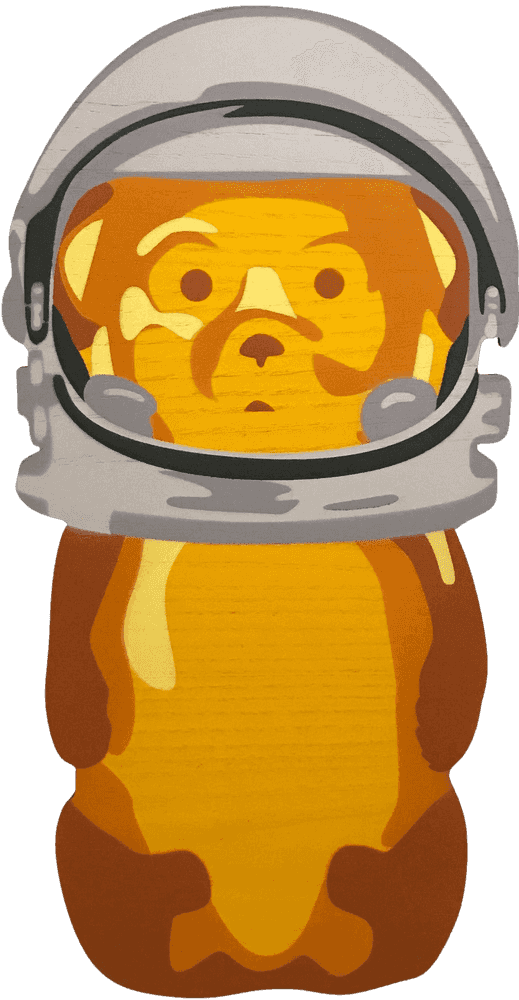 fnnch, ‘Astro Bear’, 2020, Sculpture, Spray paint on cut maple plywood, null, Numbered