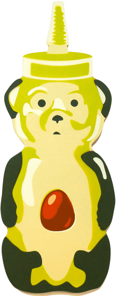 fnnch, ‘Avocado Bear’, 2021, Sculpture, Spray paint on cut maple plywood, null, Numbered