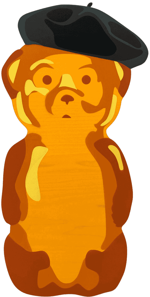 fnnch, ‘Beret Bear’, 2019, Sculpture, Spray paint on cut maple plywood, null, Numbered