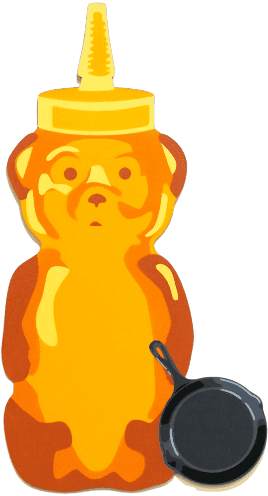 fnnch, ‘Cast Iron Pan Bear’, 2019, Sculpture, Spray paint on cut maple plywood, null, Numbered