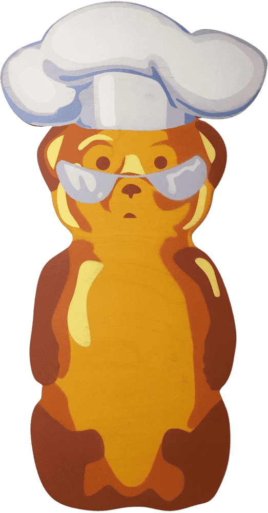 fnnch, ‘Chef Bear’, 2023, Sculpture, Spray paint on cut maple plywood, null, Numbered