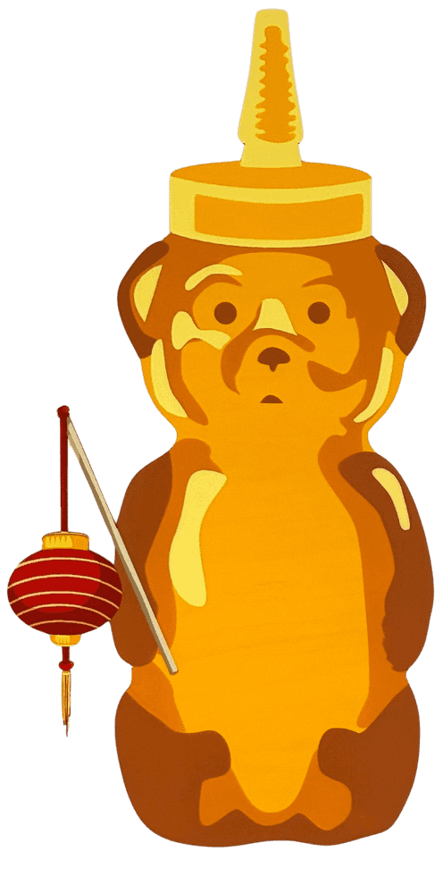 fnnch, ‘Chinese Lantern Bear’, 2025, Sculpture, Spray paint on cut maple plywood, null, Numbered