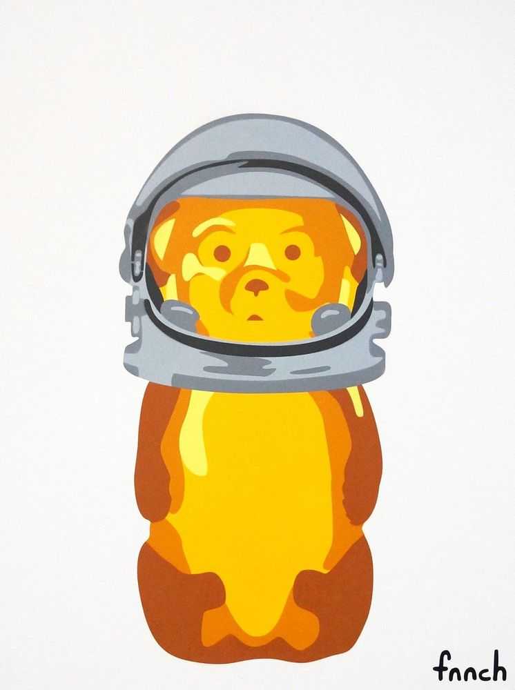 fnnch, ‘Large Astro Bear’, 2022, Print, Spray paint on canvas, null, Numbered