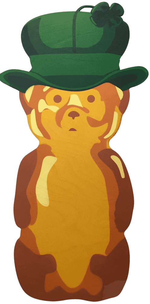 fnnch, ‘Leprechaun Bear’, 2020, Sculpture, Spray paint on cut maple plywood, null, Numbered