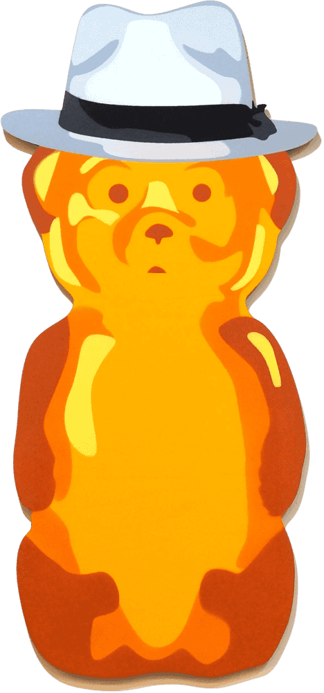 fnnch, ‘Mobster Bear’, 2019, Sculpture, Spray paint on cut maple plywood, null, Numbered