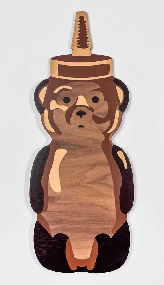 fnnch, ‘Walnut Bear (Hand-Painted Multiple)’, 2026, Print, Walnut plywood, null, Numbered, Handfinished