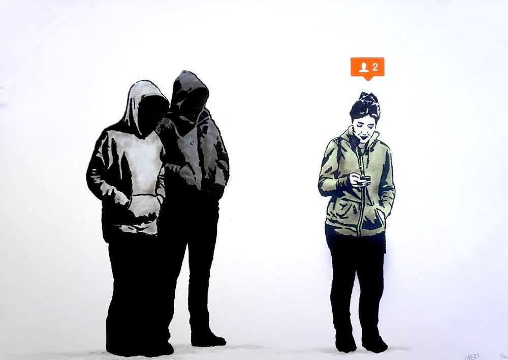 iHeart, ‘Follow 4 Follow’, 2010, Print, 5 colour screenprint, Self-Released, Numbered
