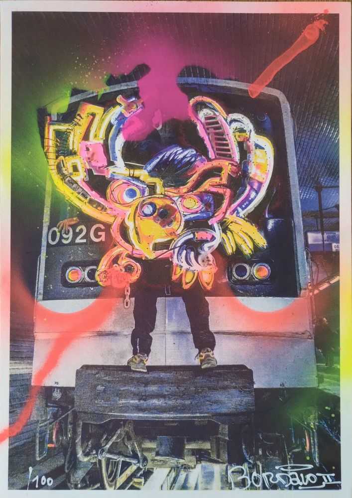 Bordalo II, ‘Lighted Raven’, 2025, Print, Hand-enhanced screen printing, null, Numbered