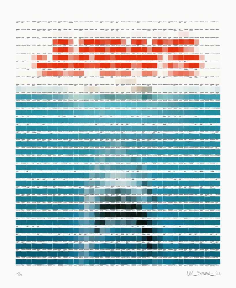 Nick Smith, ‘The Great Fish Moved Silently’, 2025, Print, Giclée with Screenprinted Varnish Overlay on Canson Rag Photographique 310 gsm Paper, Rhodes Editions, 