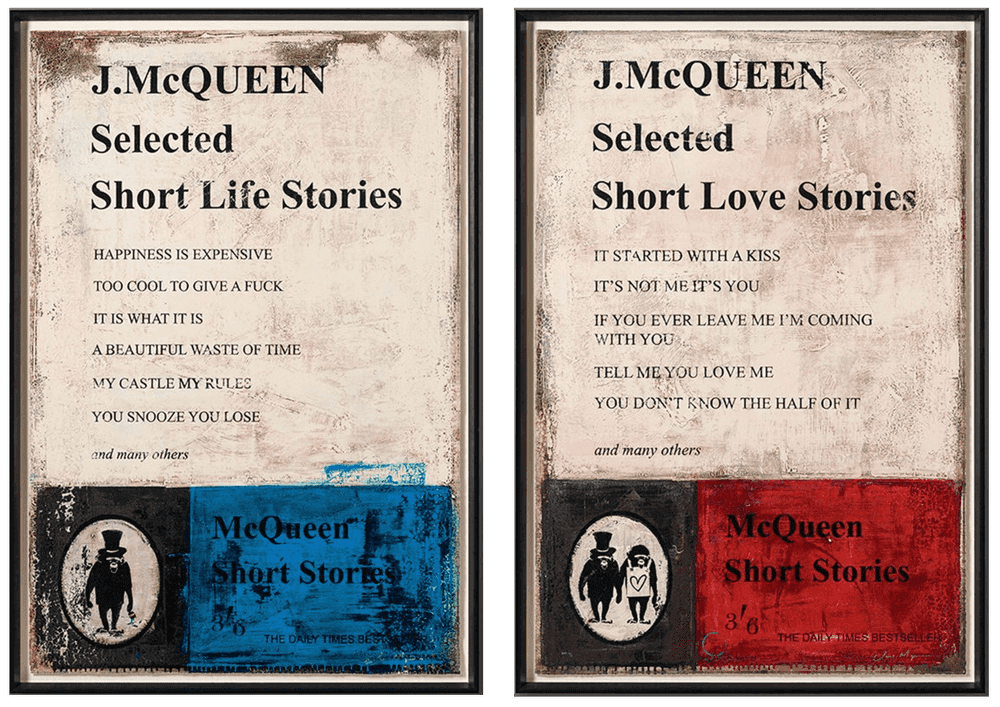 James McQueen, ‘Short Stories 2024 (Set of 2)’, 2024, Print, Mixed Media, Castle Fine Art, Framed