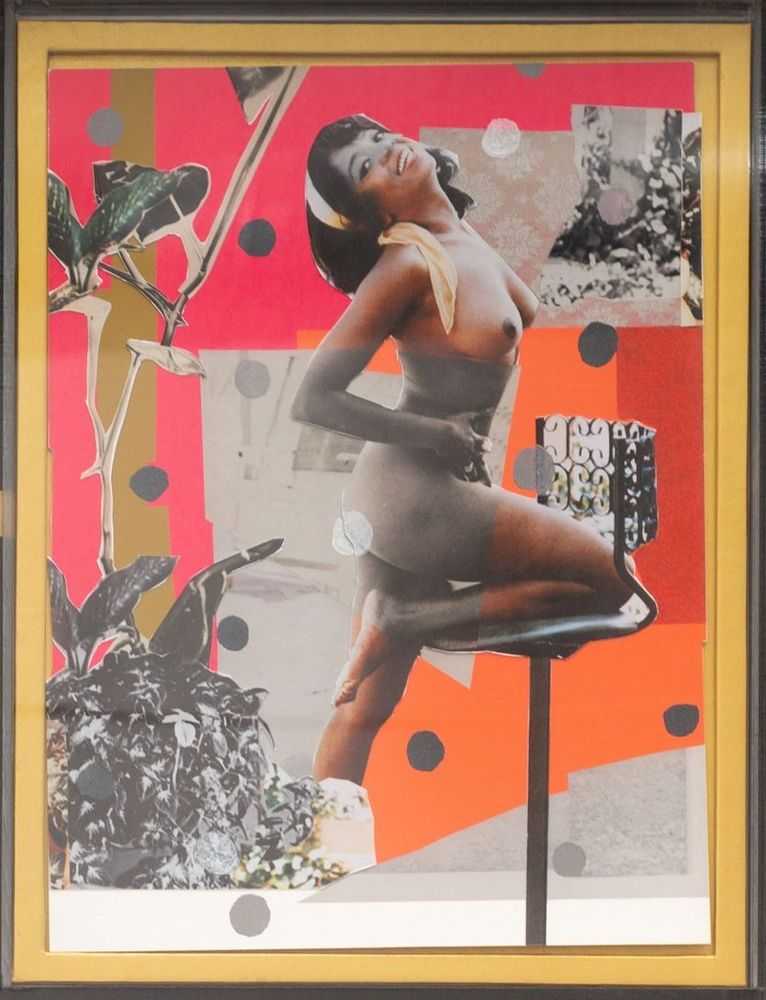Mickalene Thomas, ‘Jet Blue #11’, 2021, Print, Inkjet print with acrylic pochoir, hand-collaged elements and UV print shield on bamboo paper, null, Numbered