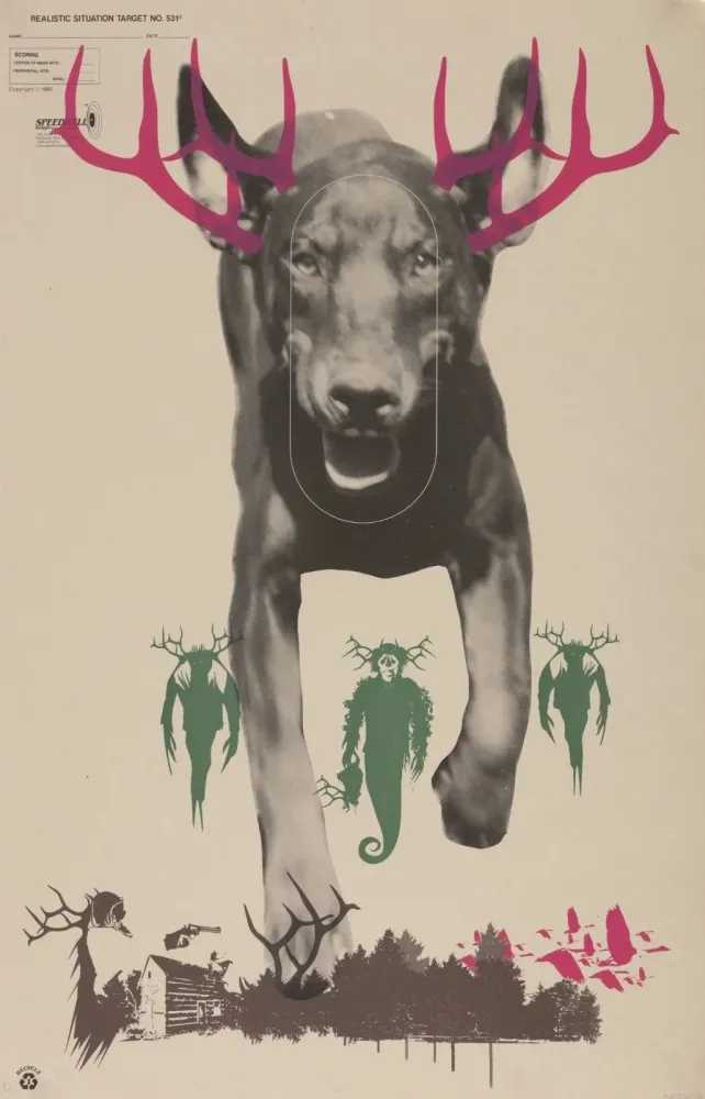 Paul Insect, ‘Shooting Target (Stag)’, 2006, Print, Screen print over original shooting target, null, Numbered