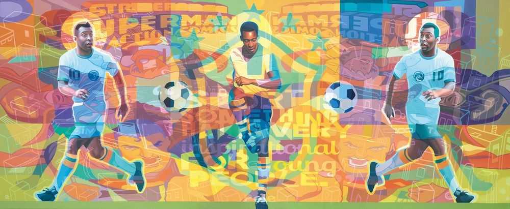 Stuart McAlpine Miller, ‘Pelé (Large)’, 2016, Print, Fine Art Print, Castle Fine Art, Framed