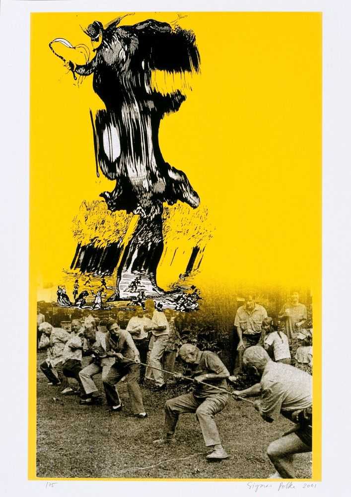 Sigmar Polke, ‘Der Teufel von Berlin’, 2001, Print, Screenprint on cardboard, null, Numbered, Dated