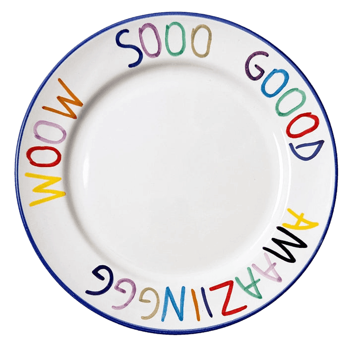 Woow' Hand Painted Ceramic Plate