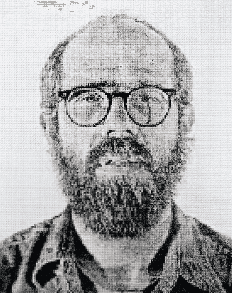 Artwork - Self Portrait (White Ink)