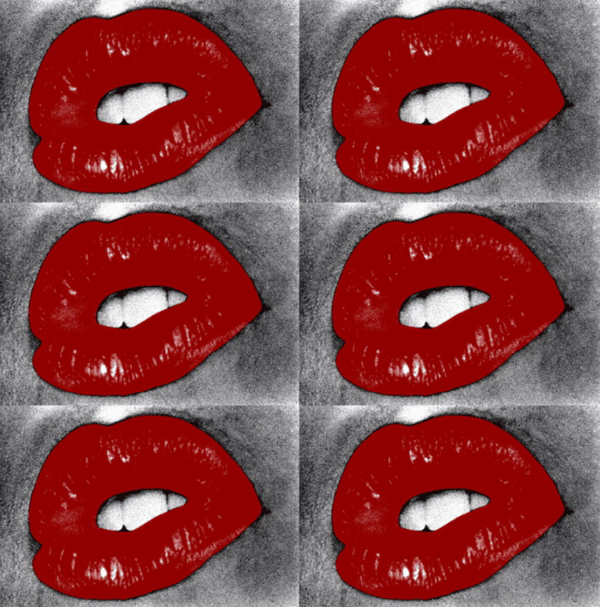 Artwork - Lips Black and Red 6 Times