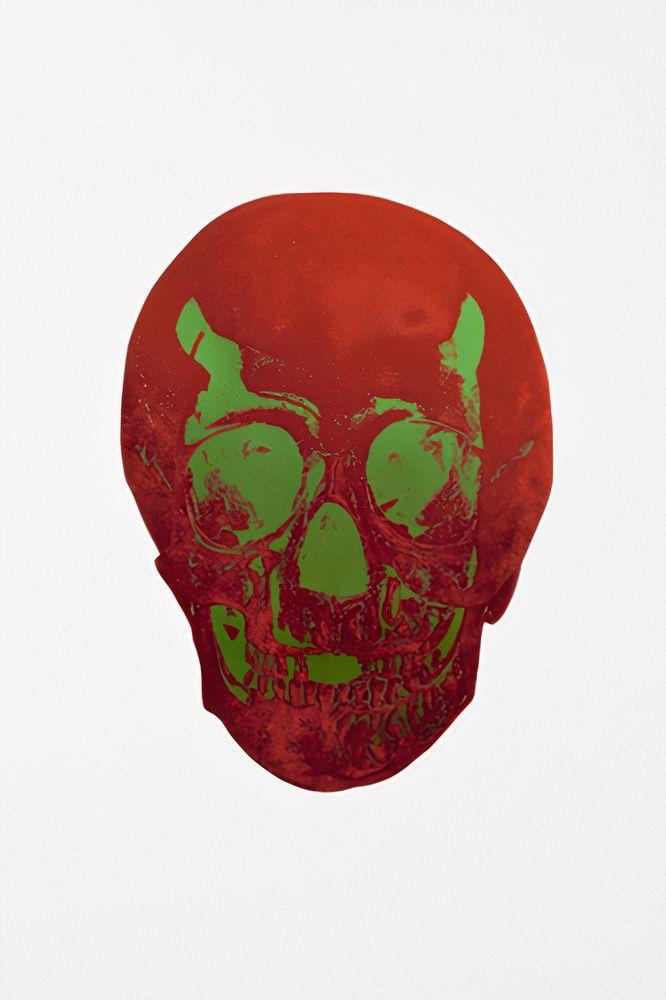 Artwork - The Dead (Chilli Red Lime Green Skull)