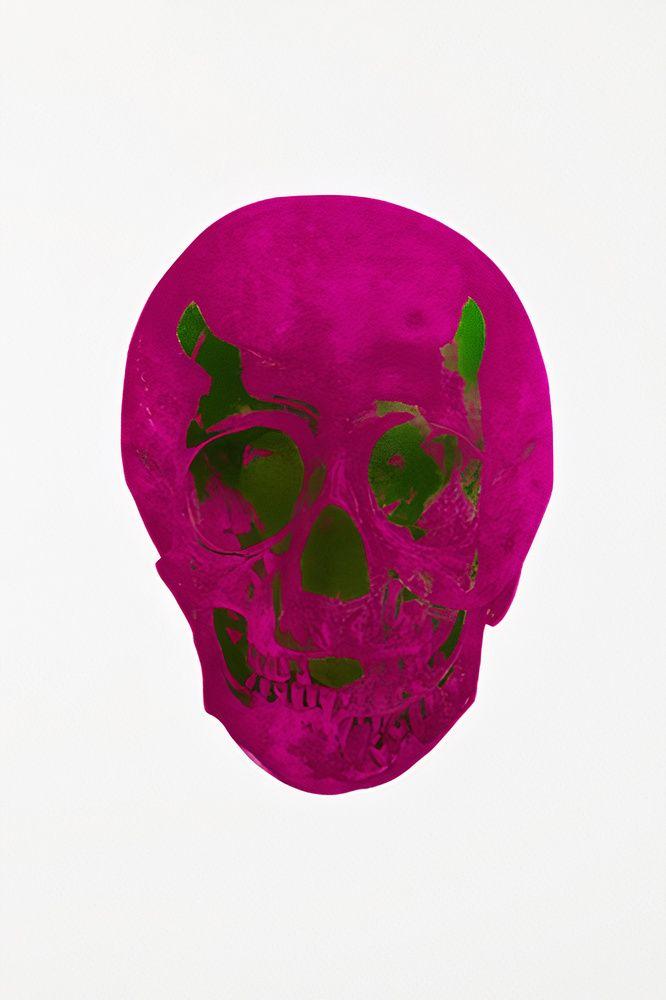 Artwork - The Dead (Fuschia Pink Lime Green Skull)
