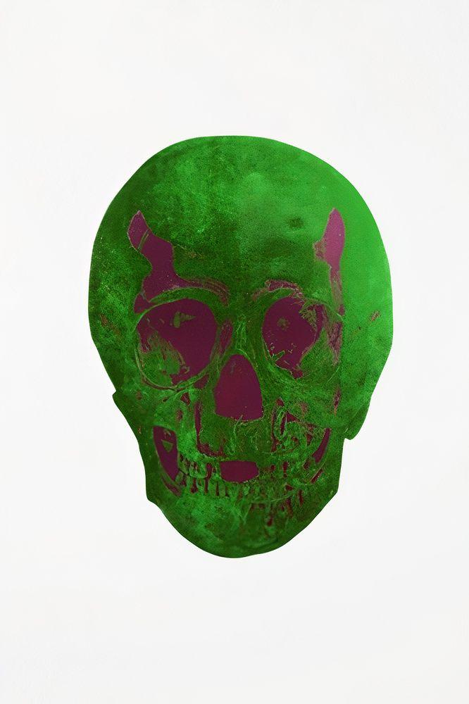 Artwork - The Dead (Lime Green Loganberry Pink Skull)