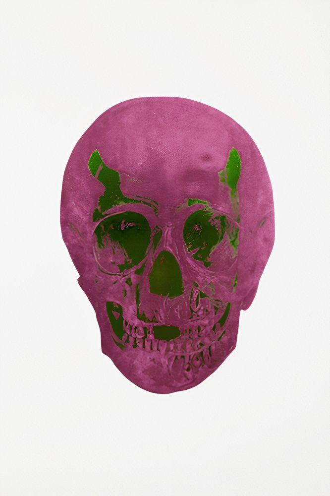 Artwork - The Dead (Loganberry Pink Lime Green Skull)