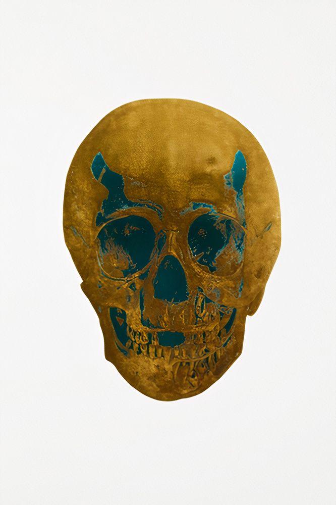 Artwork - The Dead (Oriental Gold Turquoise Skull)