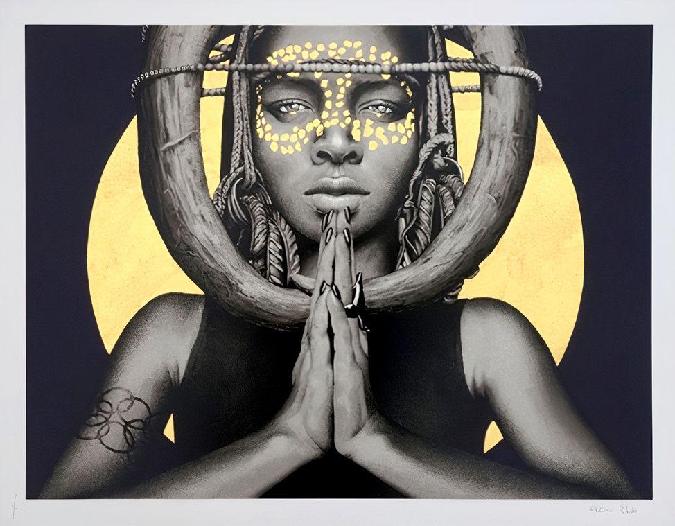 Artwork - Sun Goddess I (Gold Leaf)
