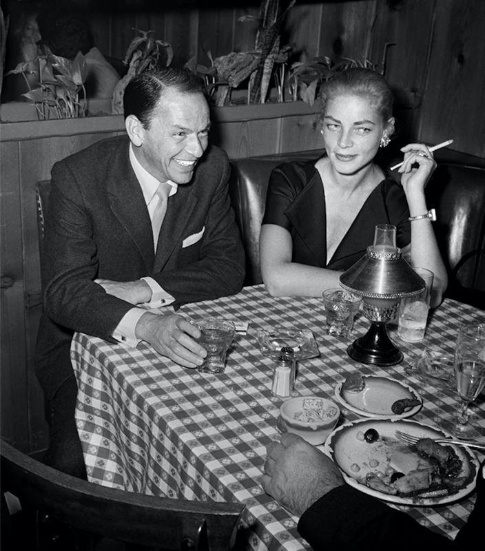 Artwork - Frank Sinatra and Lauren Bacall at Villa Capri