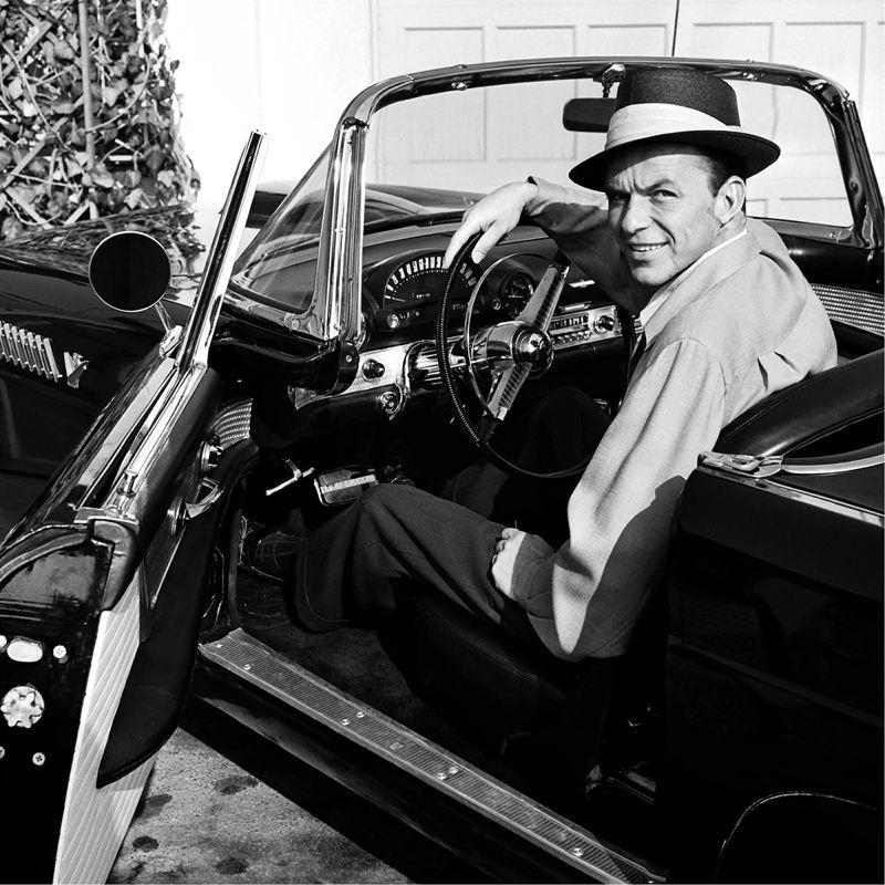 Artwork - Frank Sinatra in His Ford Thunderbird