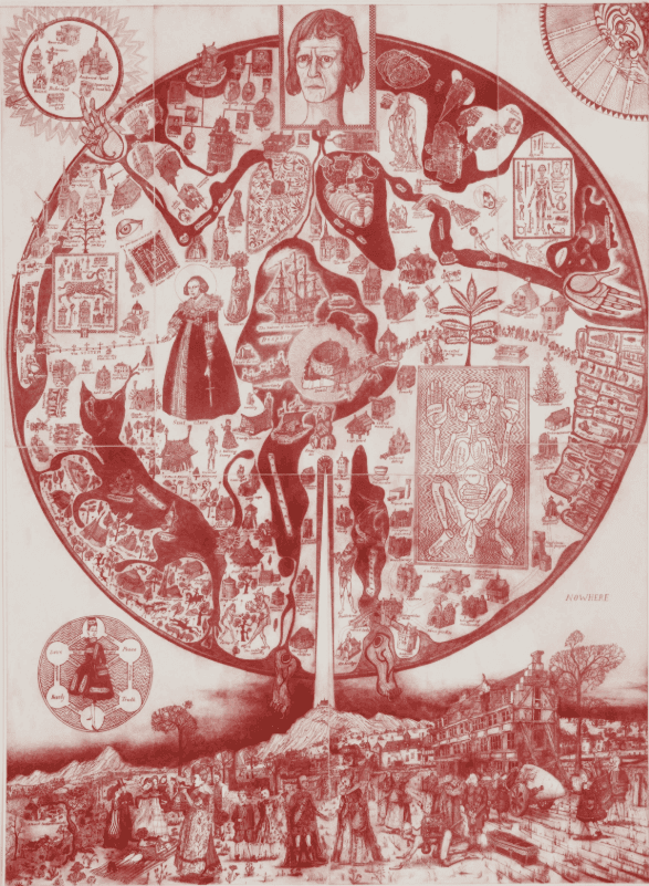 Artwork - Map of Nowhere (Red)