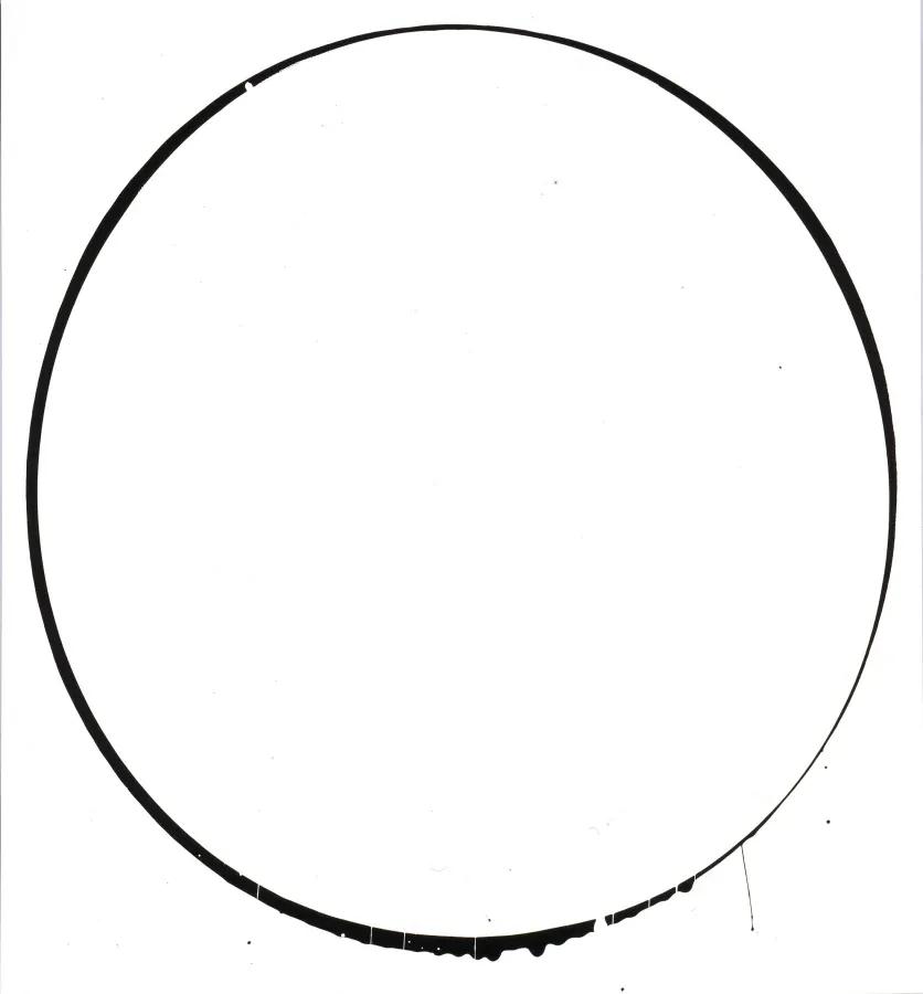 Artwork - Oval: White, Black