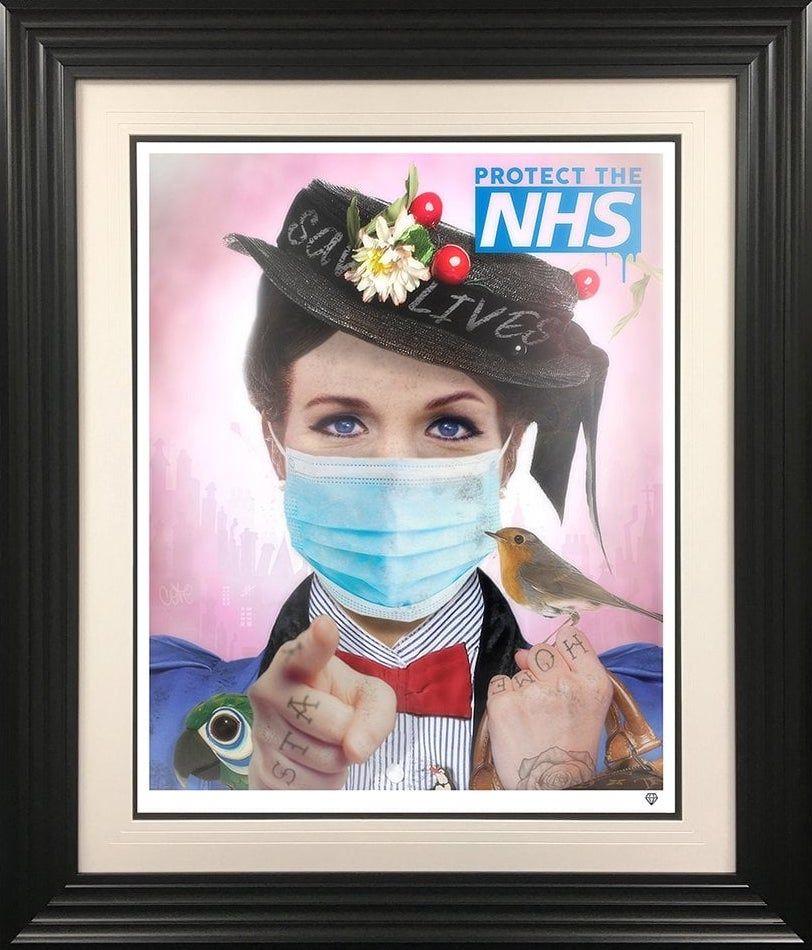 Artwork - Mary Poppins Stay Home Saves Lives (Black Frame)