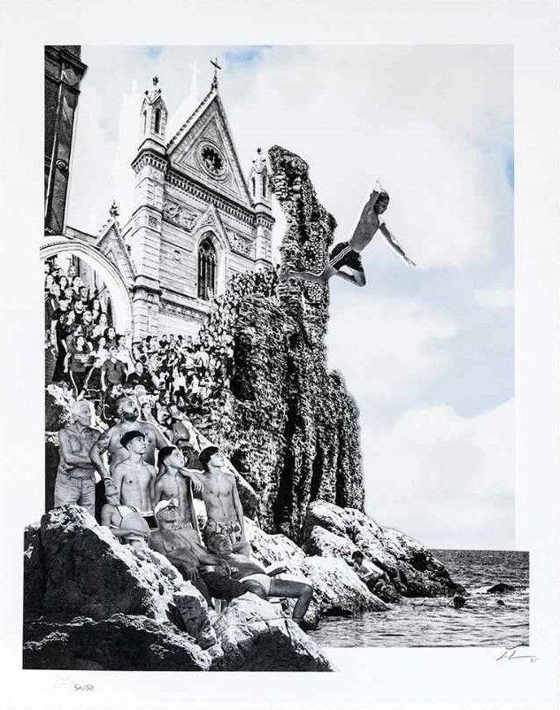 Artwork - Le Cronache di Napoli, Il tuffo, collage