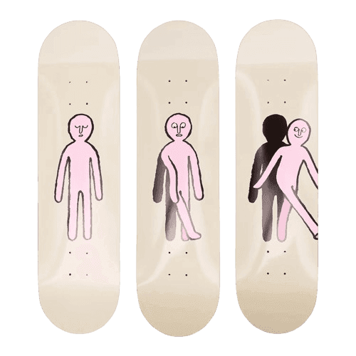 Artwork - Paper People Triptych (Set of 3 Skateboards)