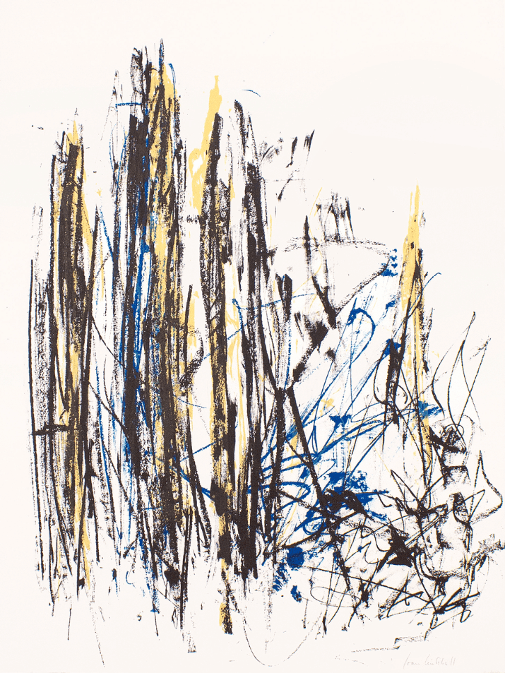 Artwork - Arbres (Black, Yellow, and Blue)