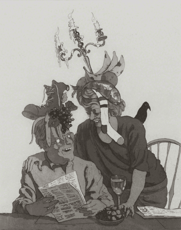 Artwork - Newspaper Couple