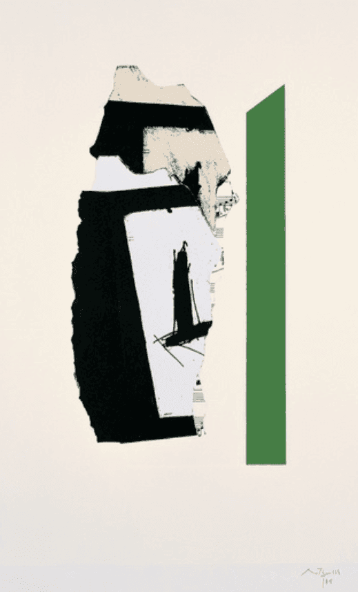 Artwork - In White with Green Stripe