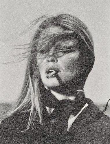 Artwork - Bardot with Cigar - Silkscreen on paper