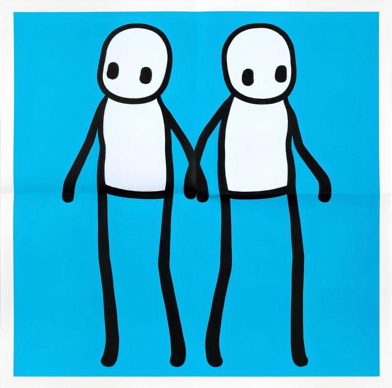 Artwork - Holding Hands (Blue - Hackney Today)